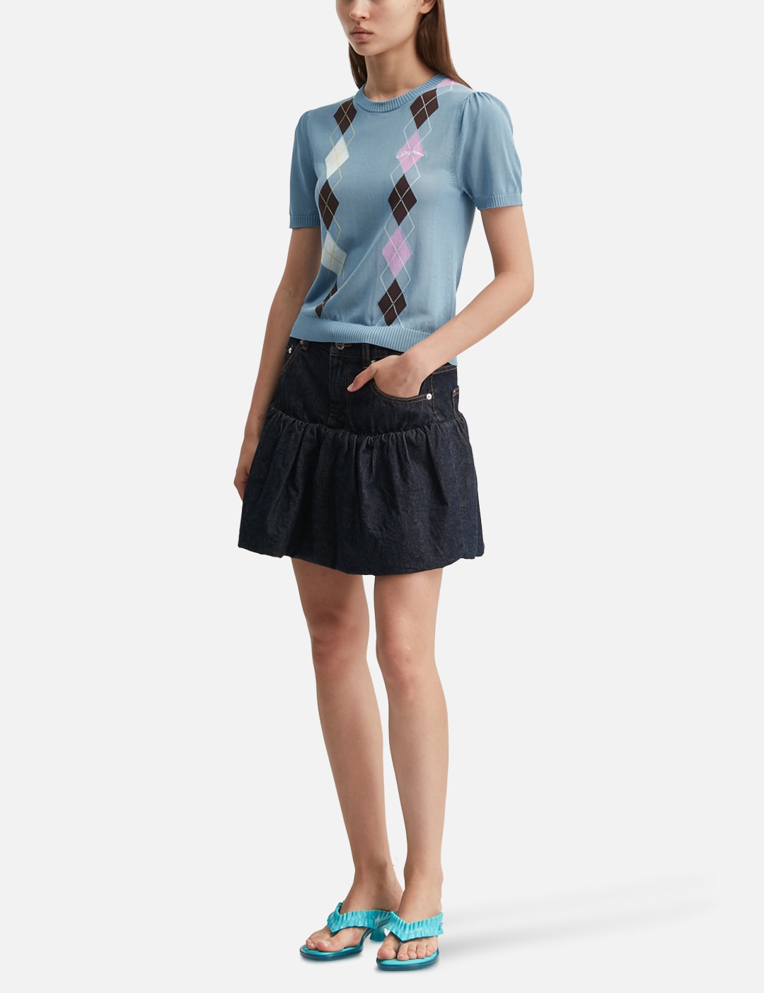 Light Cotton Argyle T-Shirt view 20