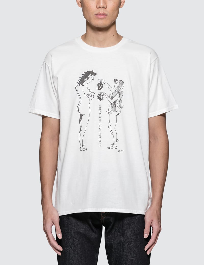 送料込【FRAGMENT × MORO TADASHI】ADAM & EVE Tシャツ/美中古ほぼ未使用/フラグメント/モロタダシ/アダム＆イブ/FRAGMENT design/FRGMT