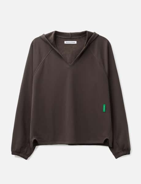 Open Neck French Terry Hoodie view 6