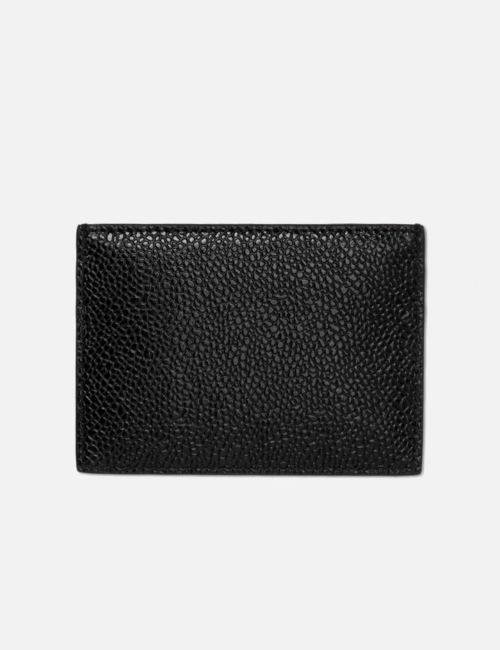 Shop Thom Browne Pebbled Leather Cardholder In Black