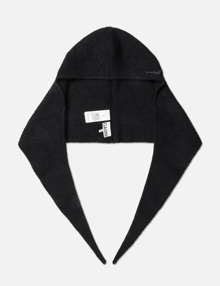 Ganni Soft Wool Balaclava In Black