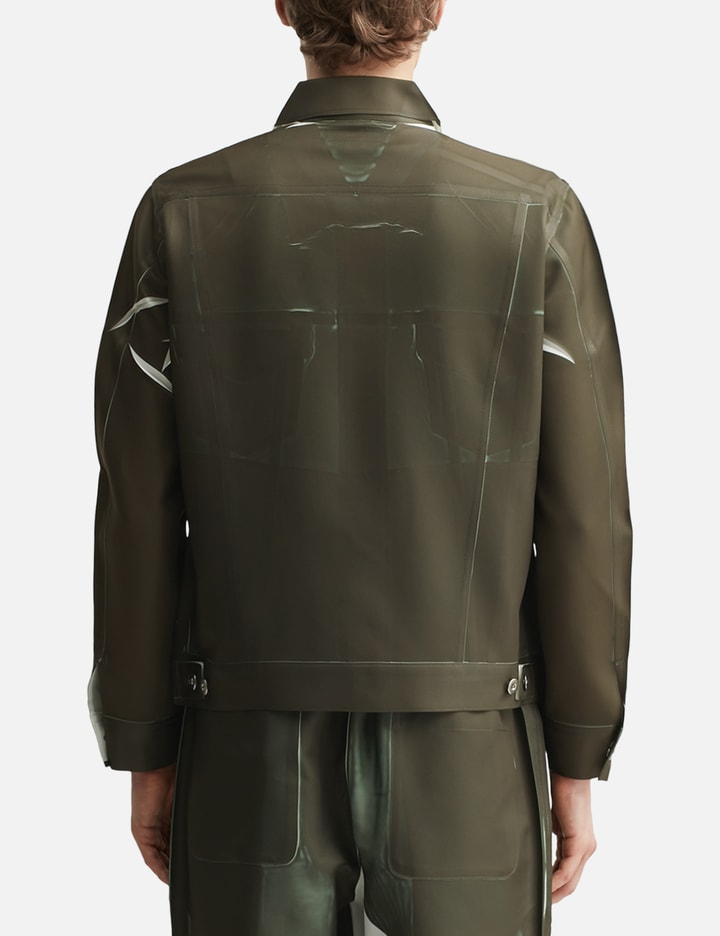 Ink Printed White Trucker Jacket Placeholder Image