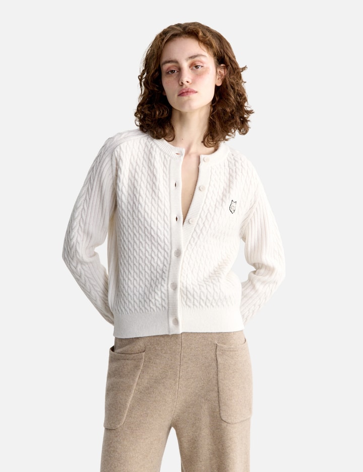 Maison Kitsuné Fox Head Cable Knit Cardigan