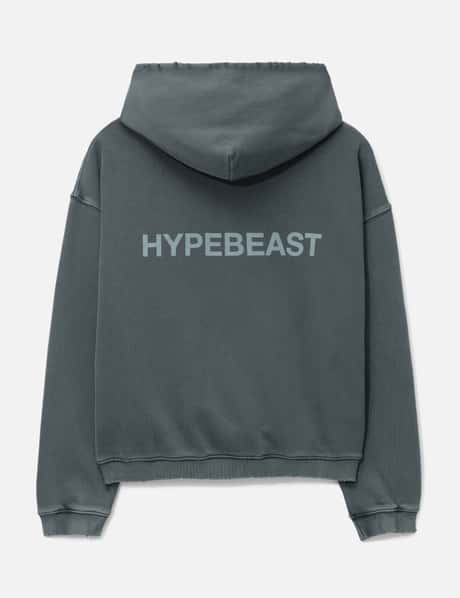 GARMENT DYED LOGO ZIP-UP HOODIE view 11