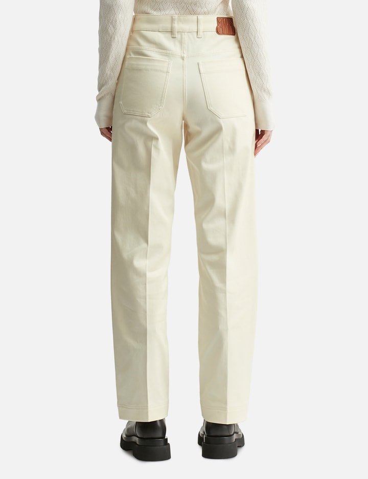 Cotton Gabardine Straight Leg Trousers Placeholder Image