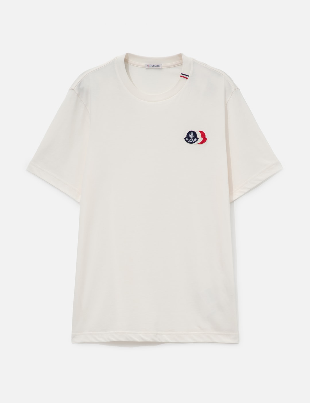 Embroidered Tricolor Logo Cotton T-Shirt view 7