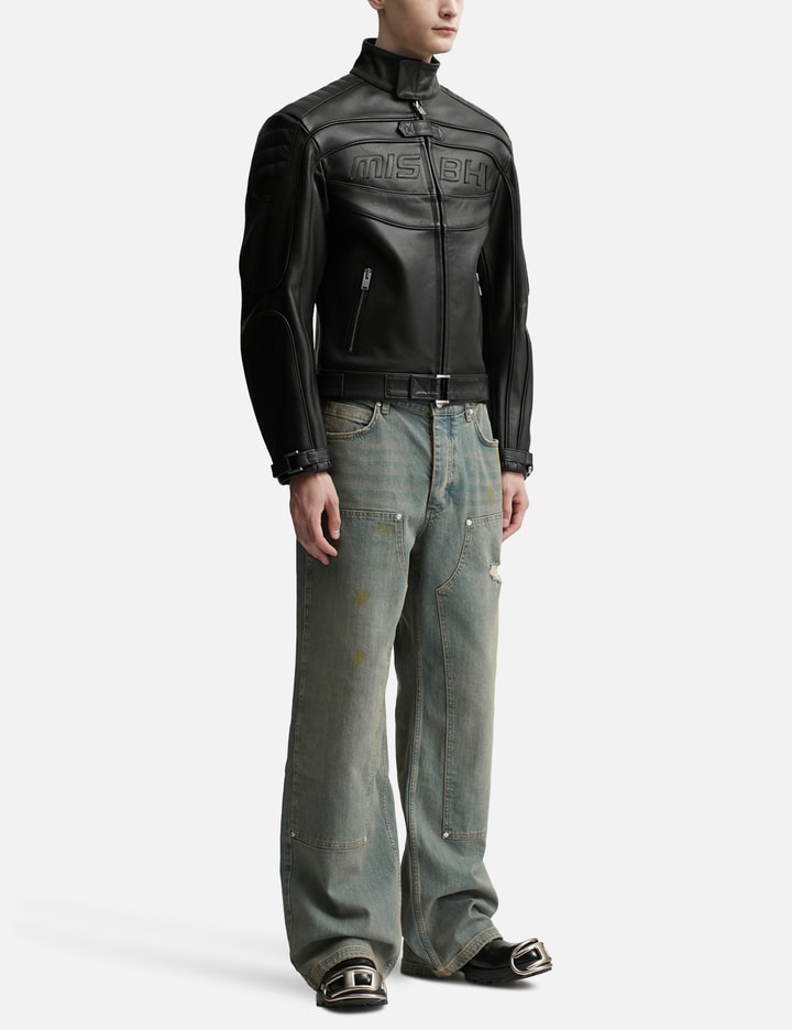 Shop Misbhv Fast Leather Jacket In Black