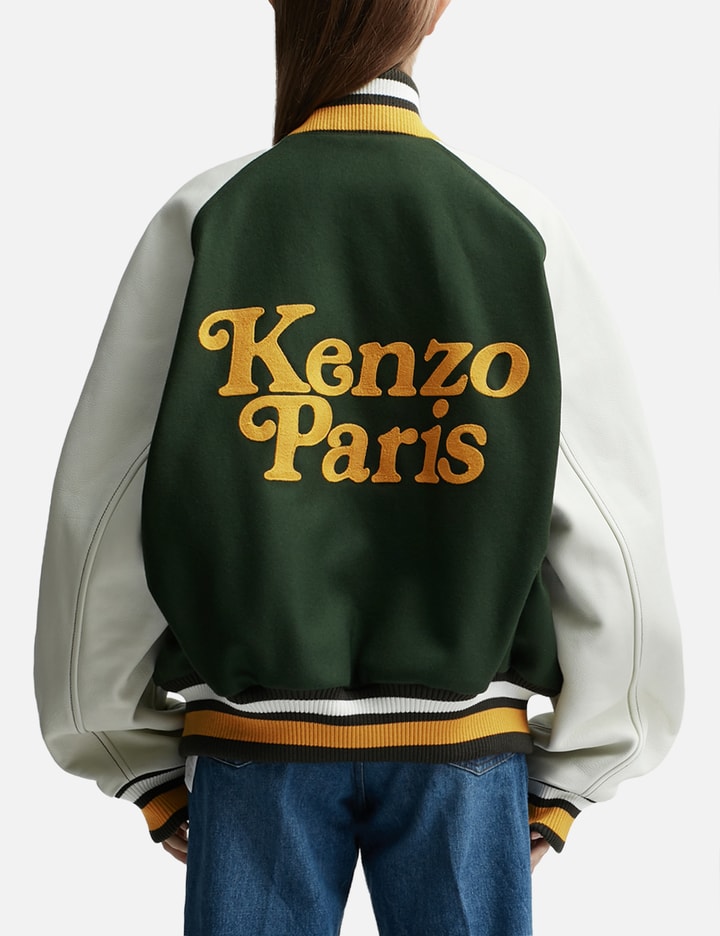 Shop Kenzo By Verdy Genderless Varsity Jacket In Green