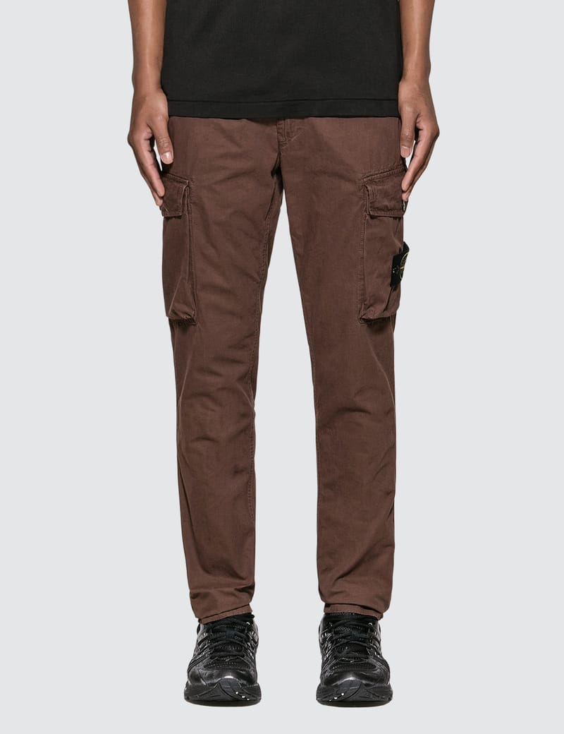 stone island cargo pants brown