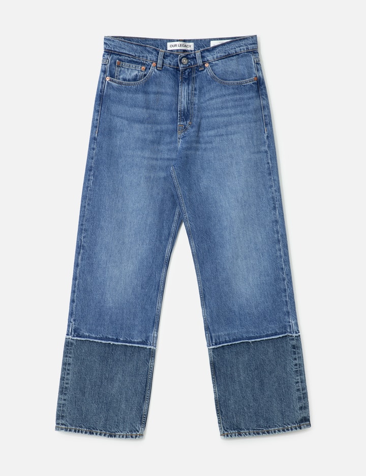 Our Legacy Wide Leg Relaxed Trousers In Denim In Blue