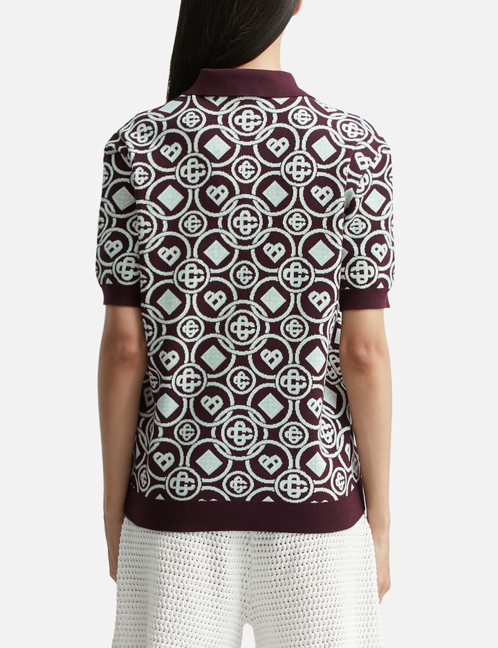 Monogram Cotton Knit Polo Shirt Placeholder Image