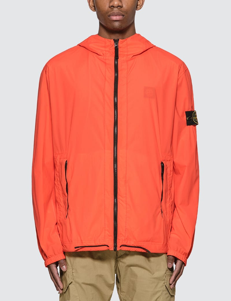 stone island garment dyed skin touch packable jacket