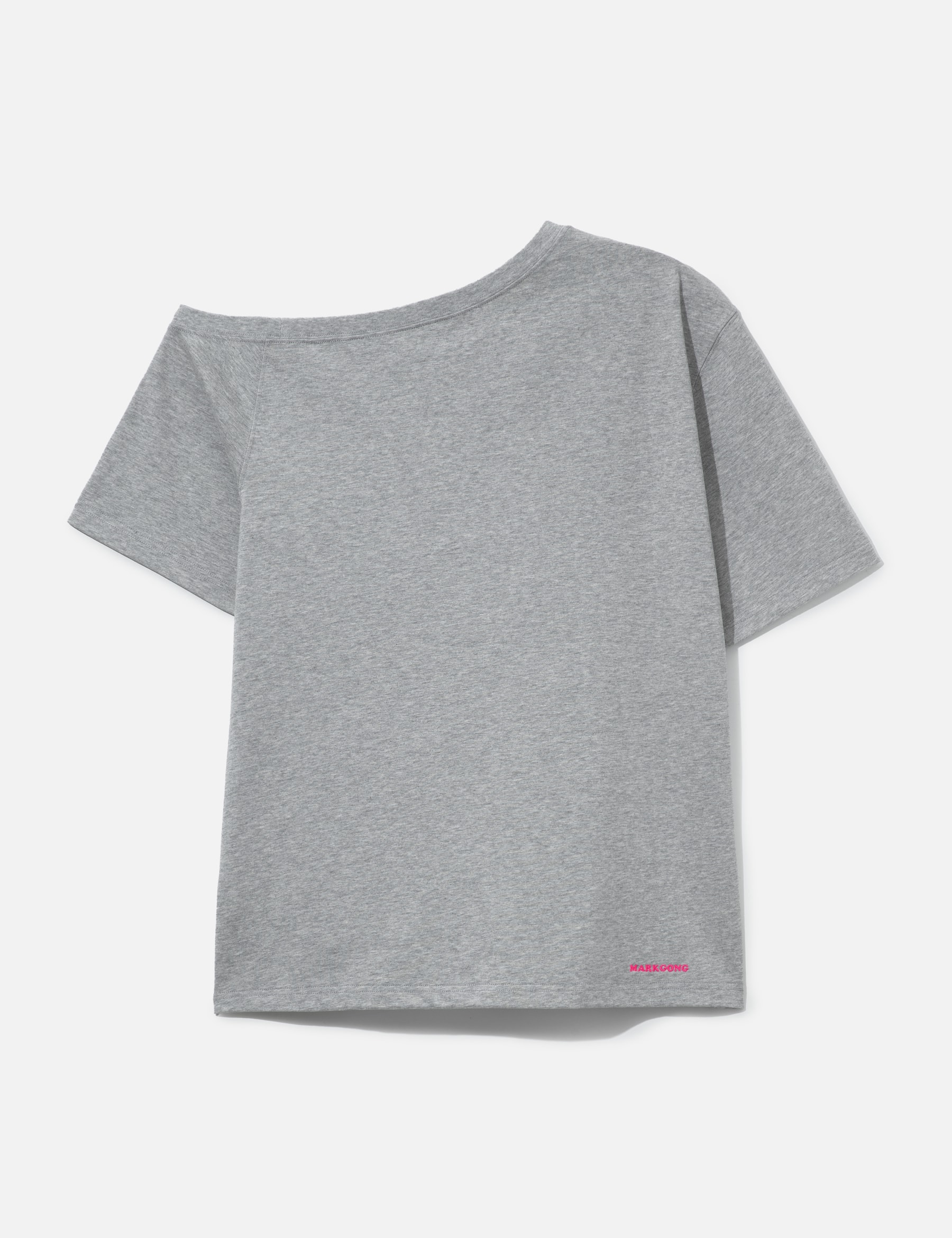 Gray Squirrel Printed One-Shoulder Short Sleeve T-Shirt view 17