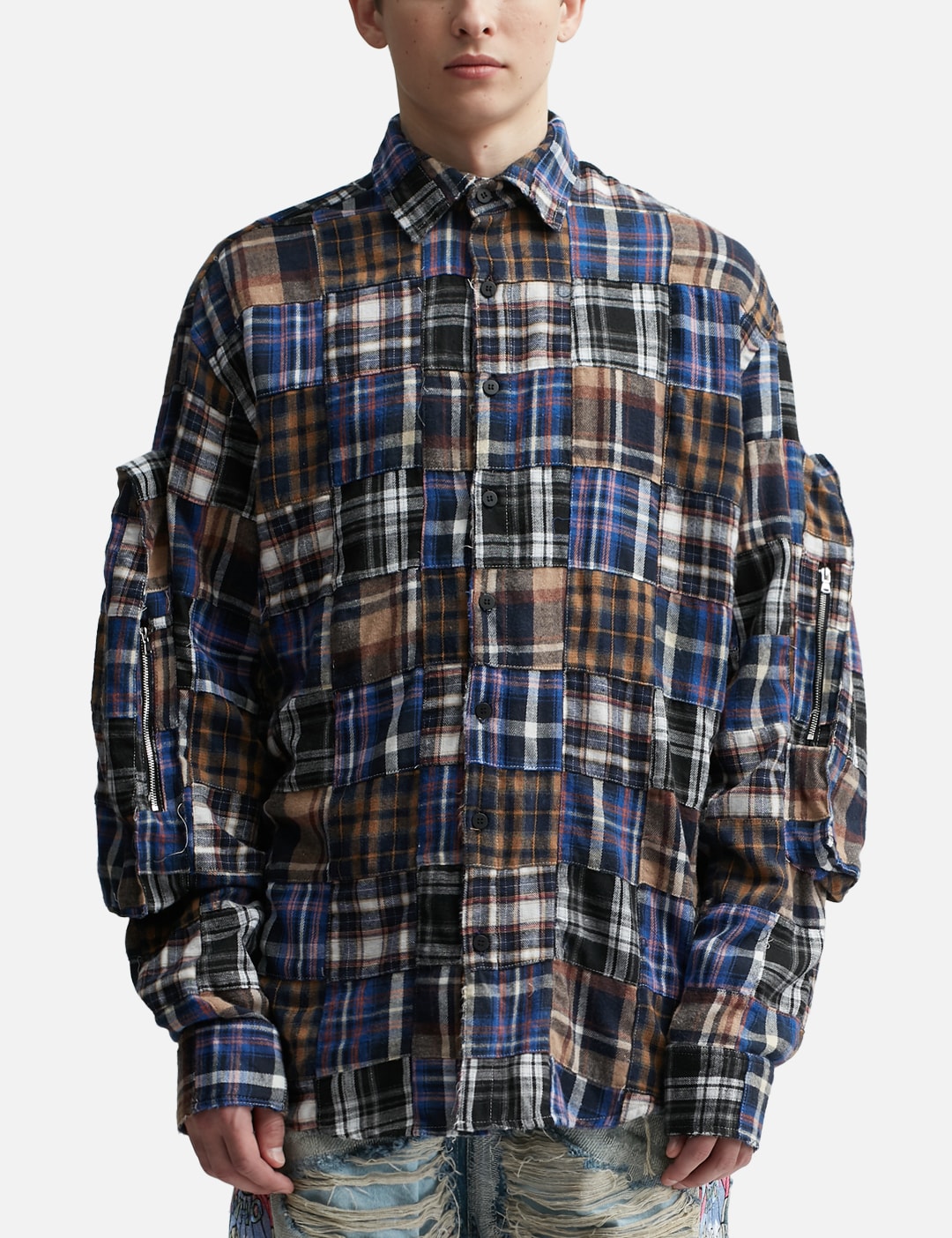 MULTI-PLAID POCKET FLANNEL view 12