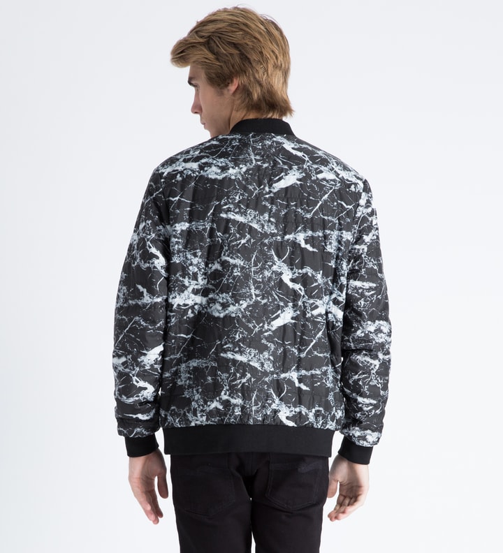 White/Black Marble Reversible Marbleous Bomber Jacket Placeholder Image