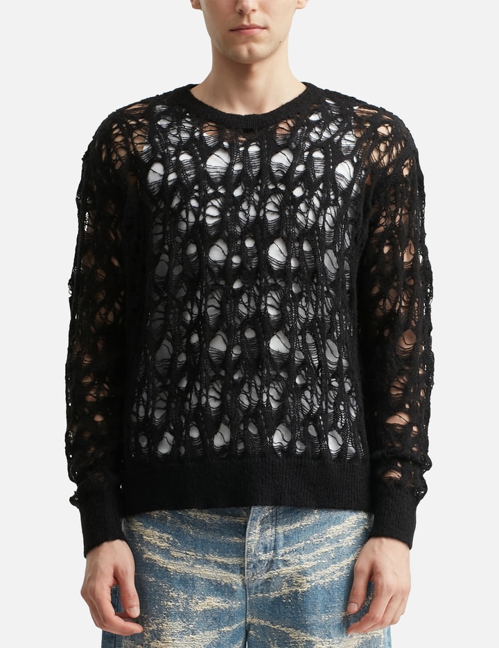 Taakk Lame Mohair Knit In Black