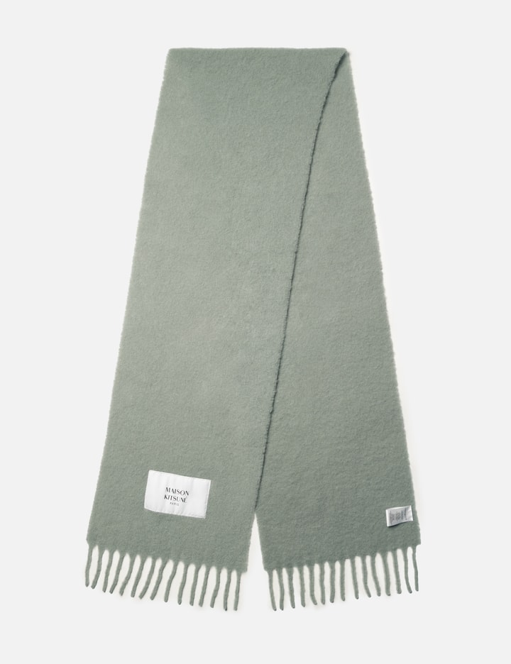 Maison Kitsuné Alpaca Scarf In Green