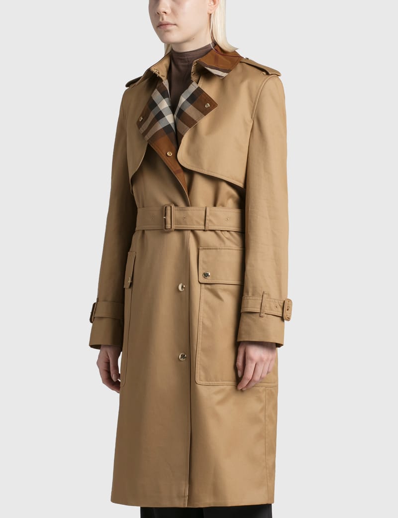 Burberry Tan Check Trench Coat