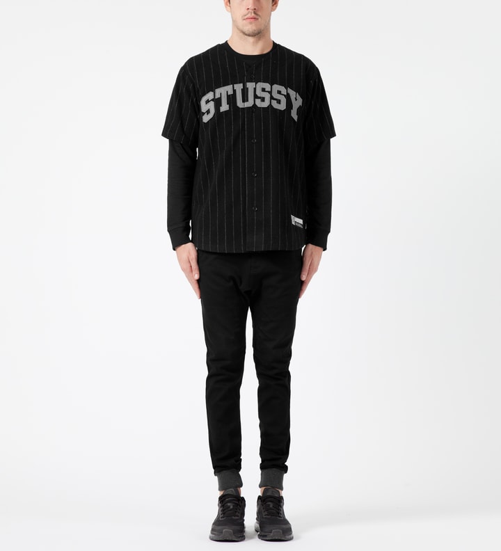 Black Stripe Baseball S/S Shirt Placeholder Image