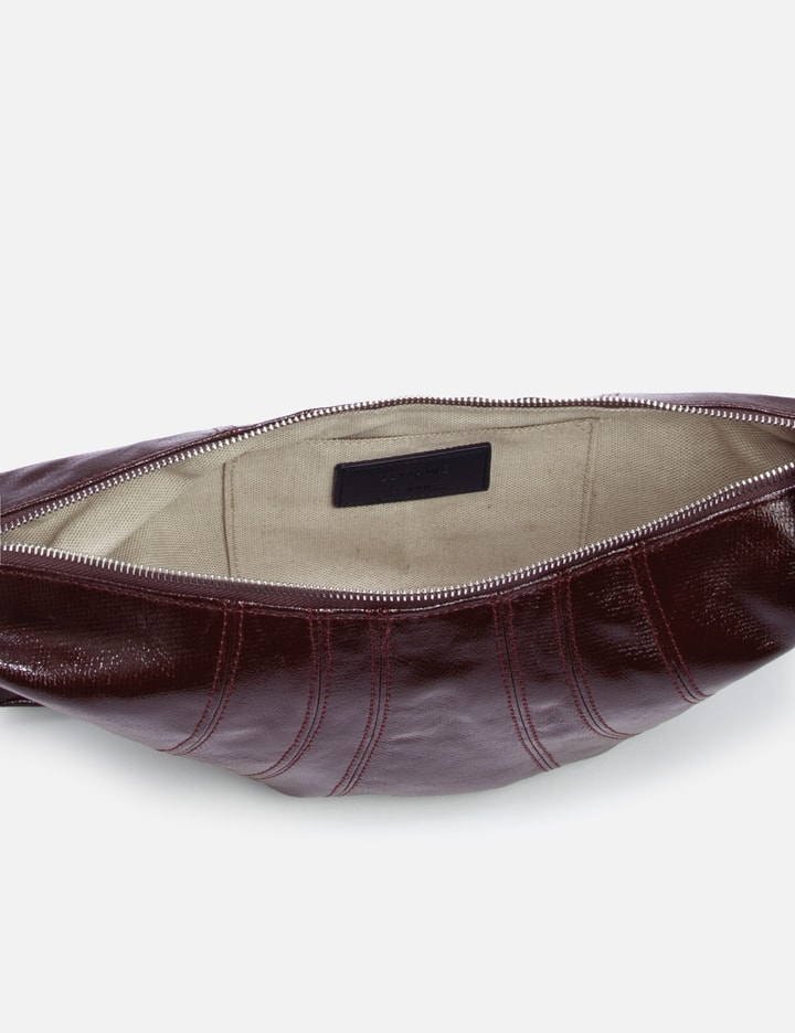 Lemaire Small Croissant Bag In Brown Coated Cotton Women In Brown