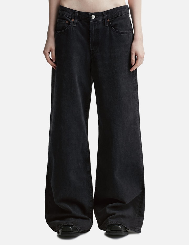 AGOLDE CLARA LOW RISE BAGGY FLARE JEANS