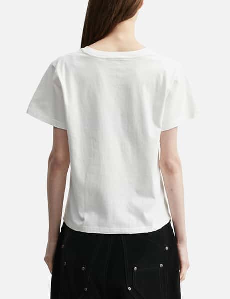 "Sera" Cursive Fitted T-Shirt In White view 12