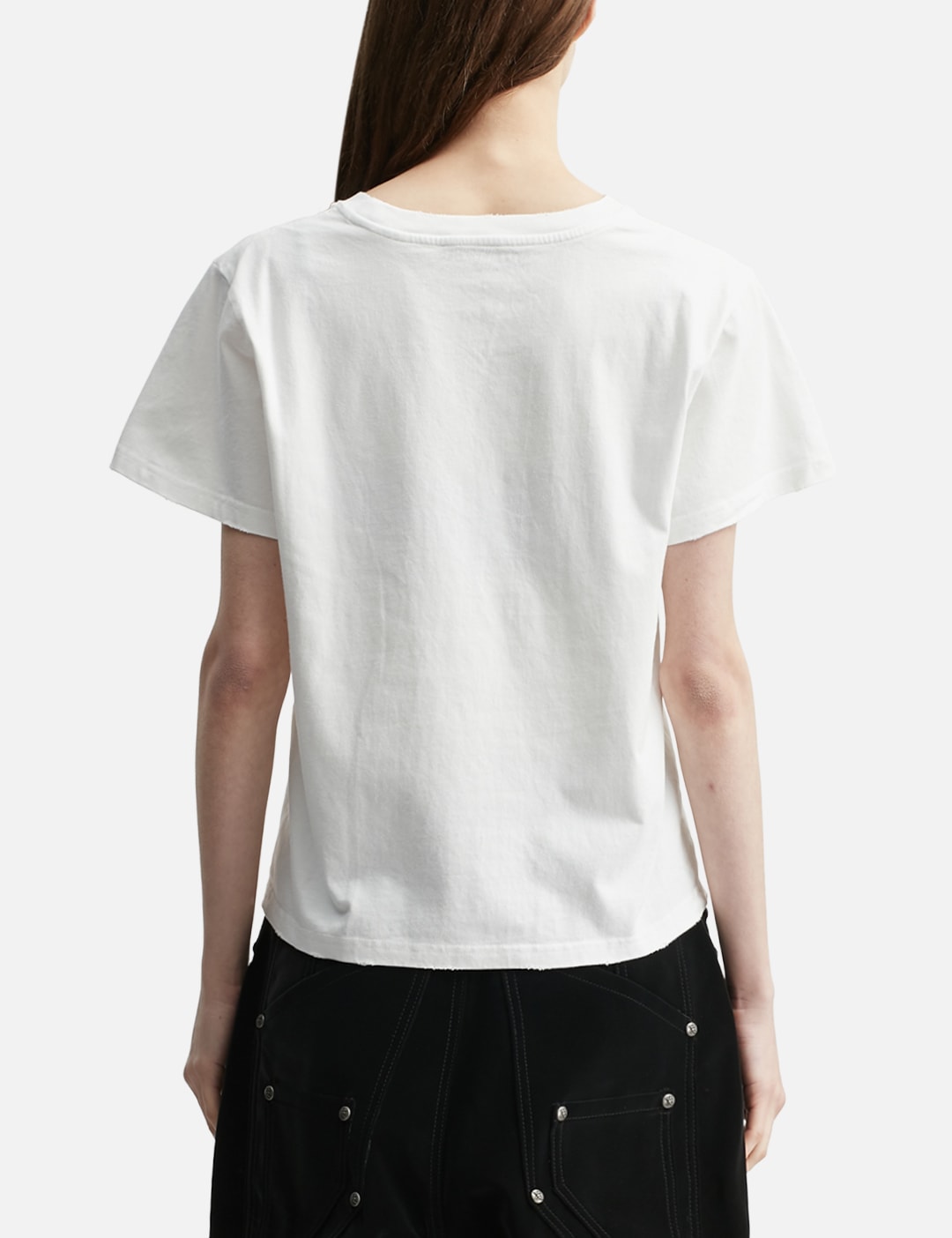 "Sera" Cursive Fitted T-Shirt In White view 19