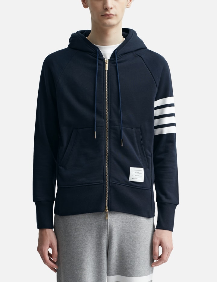 Thom Browne 4-Bar Zip-Up Hoodie