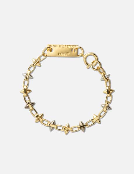 IN GOLD WE TRUST PARIS THIN SPIKE BRACELET