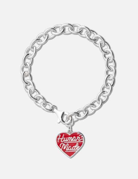 Human Made Heart Silver Bracelet