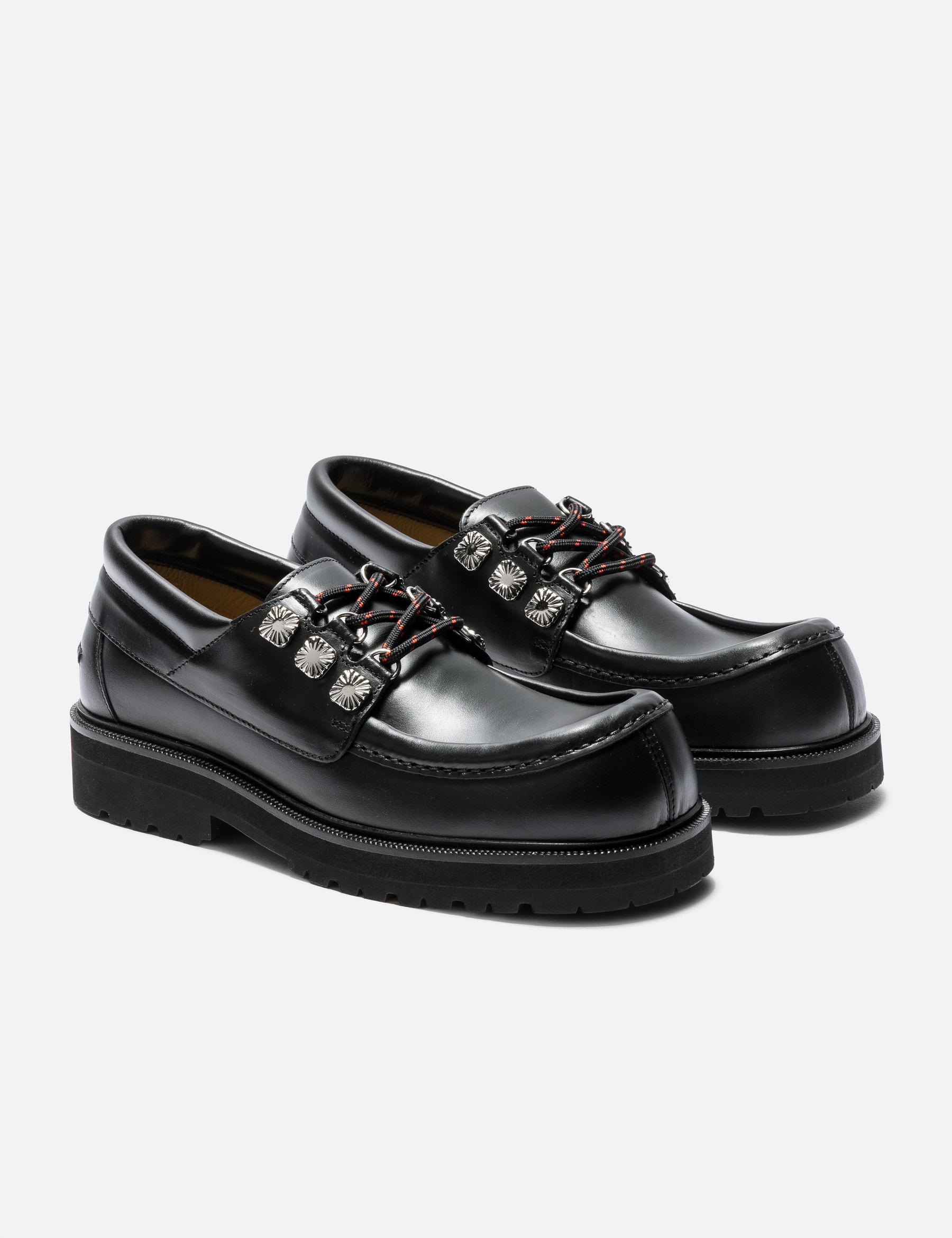 Black Leather Lace Up Shoes view 16