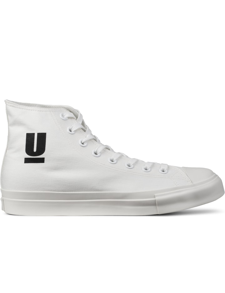 White 'U' Canvas High Top Classic Sneakers Placeholder Image