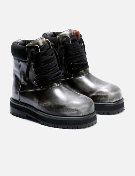 PDF Strada G Brushed Boots - 牛革ダメージ加工のパッド入りレース 