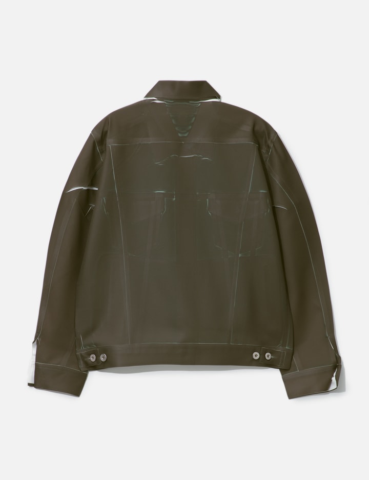 Ink Printed White Trucker Jacket Placeholder Image