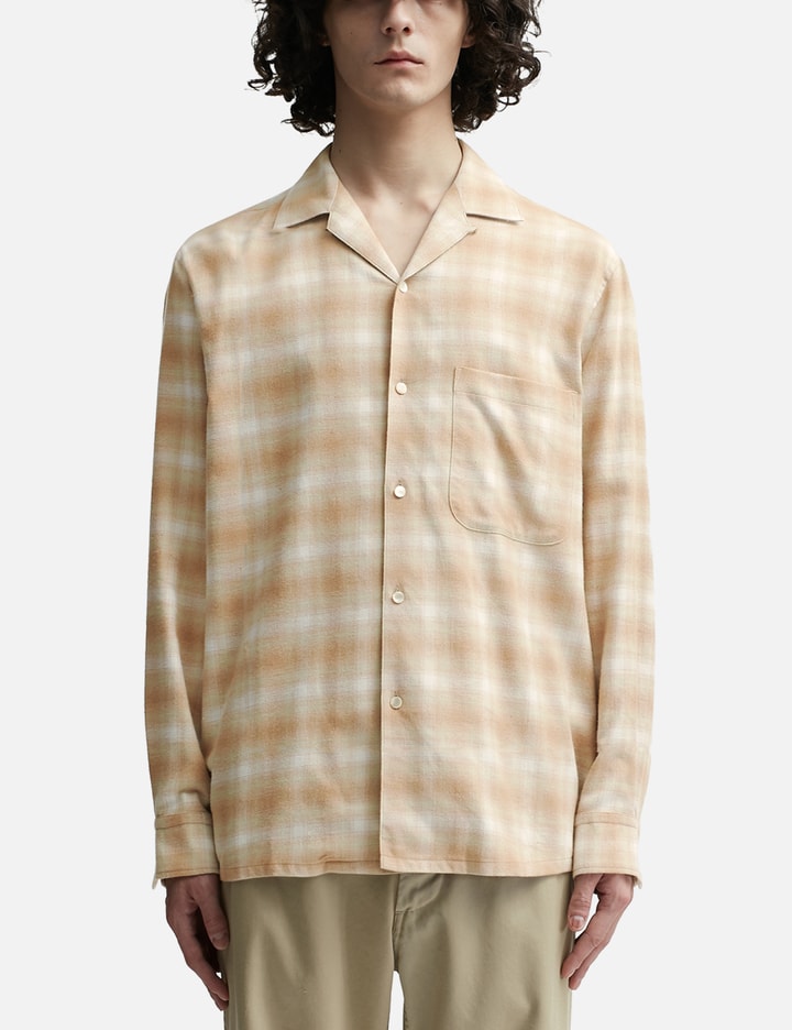 Ombre Check Open Collar Shirt Placeholder Image