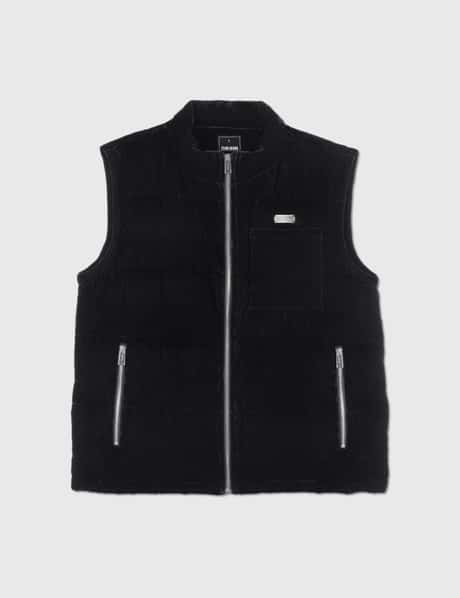 TEAM WANG design - Printed Logo Velvet Down Vest | HBX