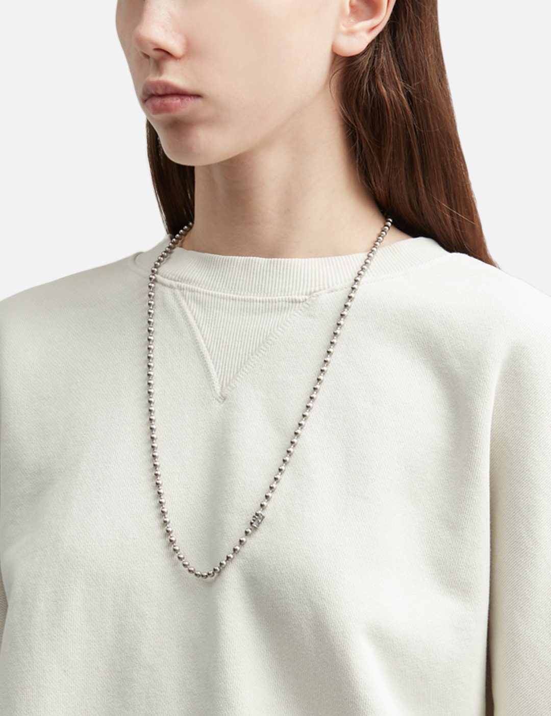Stainless Ball Chain Necklace 28" view 12