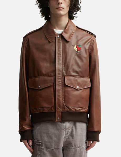 Sky High Farm Workwear - ペレニアル ロゴ ボンバー ジャケット | HBX 