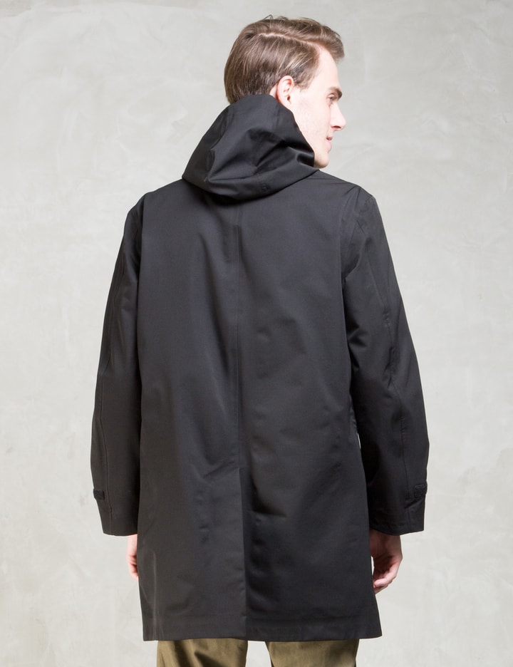 Black Waterproof Stretch 3layer Hooded Coat Placeholder Image