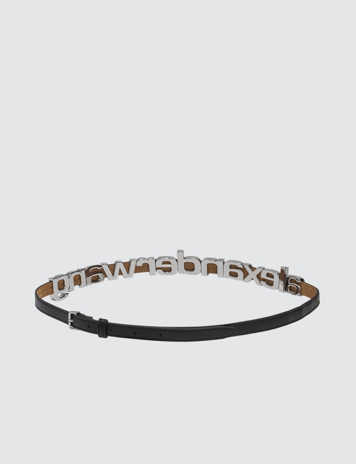 Metal Logo Leather Belt Placeholder Image