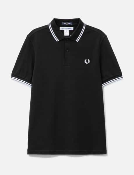 CDG SHIRT CDG Shirt X Fred Perry Short Sleeve Striped Polo "Strong Will"