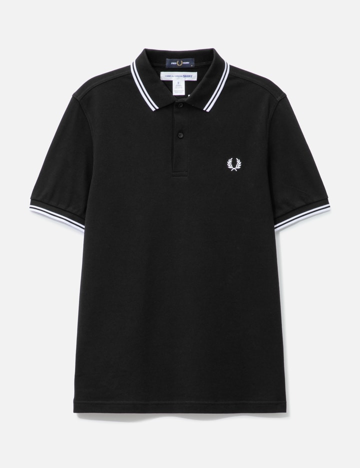 CDG Shirt X Fred Perry Short Sleeve Striped Polo "Strong Will" Placeholder Image