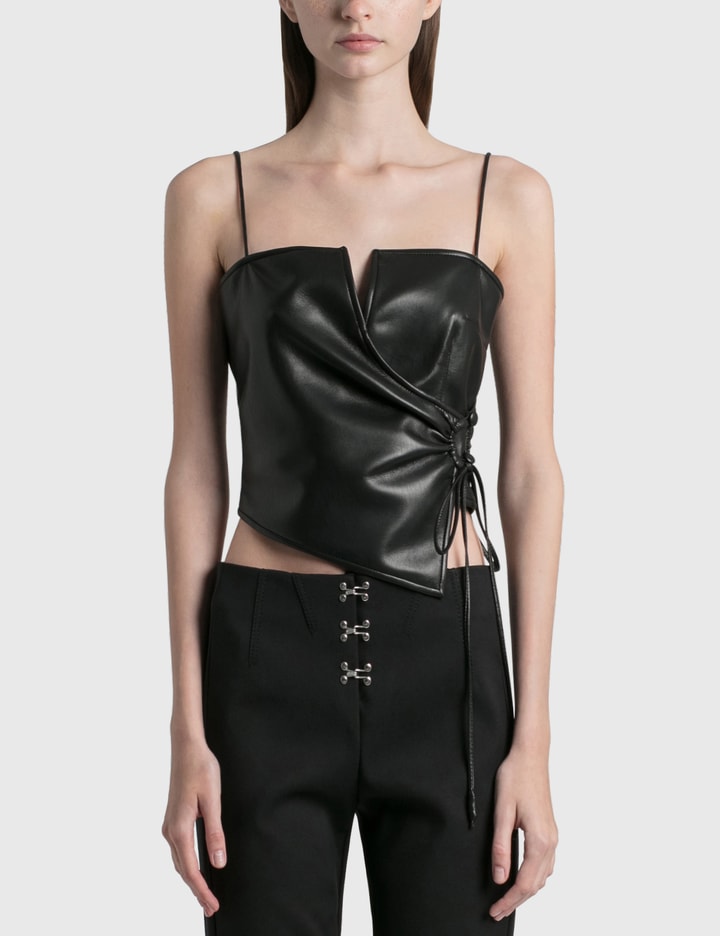 Cosimo Vegan Leather Wrap Top Placeholder Image