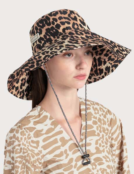 Ganni Leopard Print Bucket Hat HBX