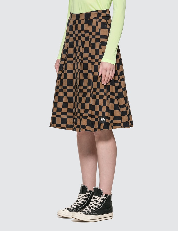Sabi Checker Pleated Mid Skirt Placeholder Image