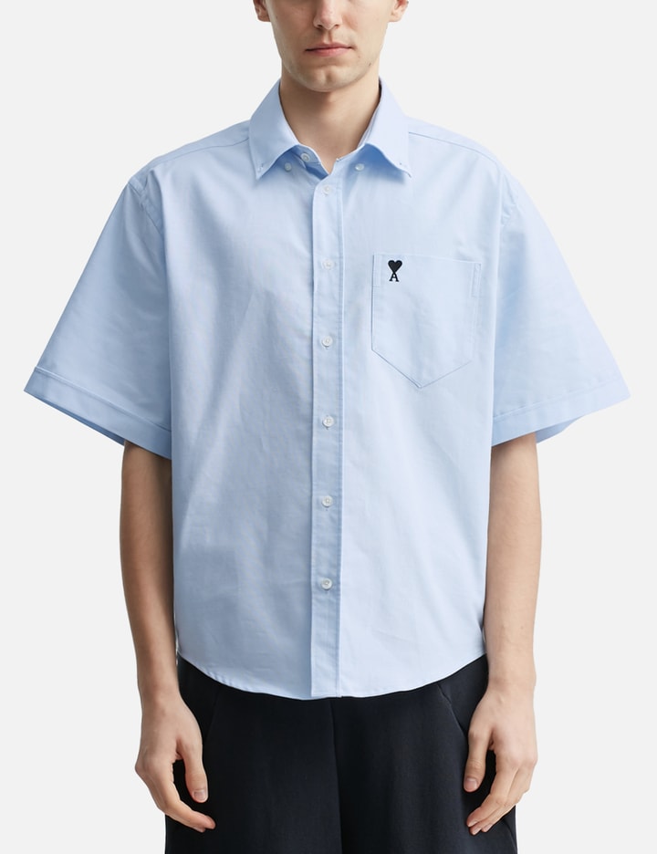 Ami Blue Cotton Roidered Ami De Coeur