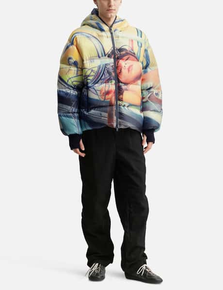 UC2E4203 Allover Print Zip Front & Back Down Jacket view 16