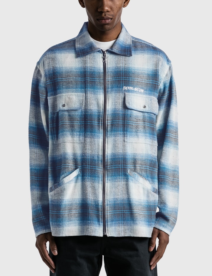 Full Zip Flannel Long Sleeve Shirt Placeholder Image