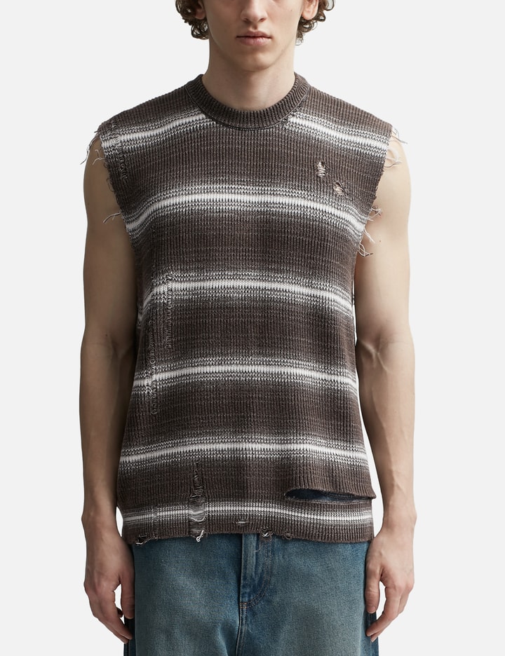 Bleach Striped Sweater Vest Placeholder Image