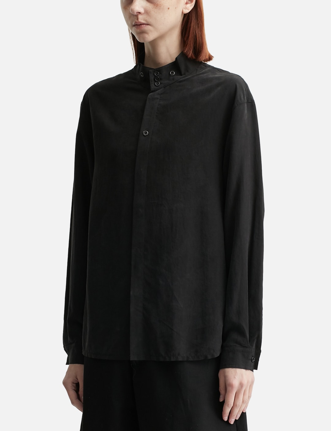 Acceptance Draped Stand-Collar Shirt view 14